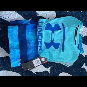 Under armor boys new swim shorts and shirt